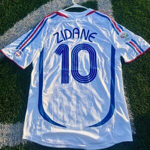 France 2006 World Cup Zidane #10 Retro Soccer Jersey White